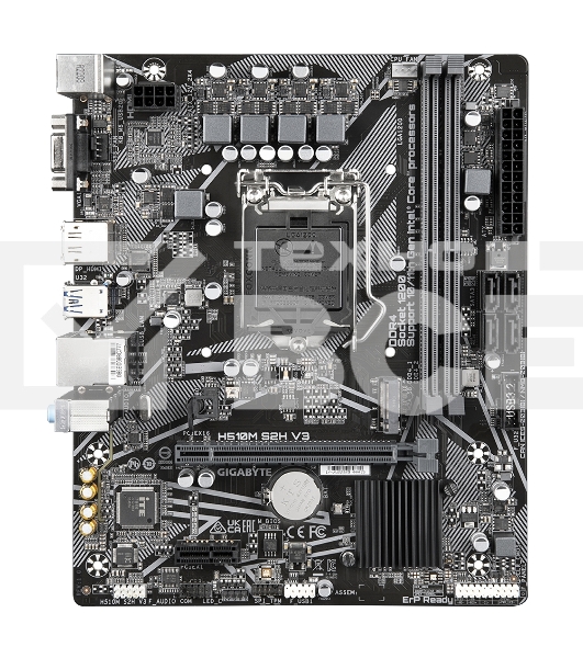 Материнская плата Gigabyte H510M S2H V3, LGA 1200, Intel H470, 2xDDR4, 4xSATA, 1xM.2, 1xPCIe 3.0 x16, 1xDP, 1xHDMI, 1xVGA, 1x 1Gb LAN, 2xUSB-A 3.2 Gen 1, 4xUSB-A 2.0, 3x 3.5 мм, 7.1, mATX