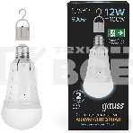 Лампа cветодиодная A80 12W 900lm 4100K Е27 авар. с Li-Ion аккумулятором LED, фото2