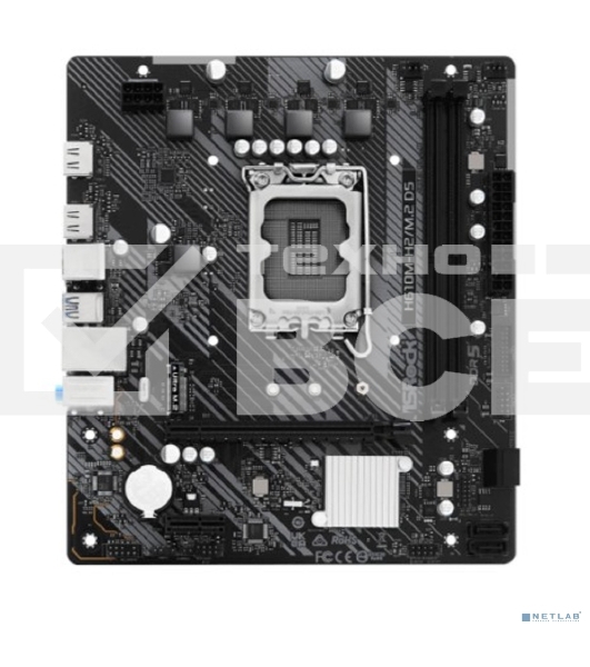 Материнская плата ASRock H610M-H2/M.2 D5, LGA 1700, Intel H610, 2xDDR5, 4xSATA, 1xM.2, 1xPCIe 4.0 x16, 1xPCIe x1, 2xHDMI, 1x 1Gb LAN, 4xUSB-A 2.0, 2xUSB-A 3.2 Gen 1, 3x3.5 мм, 7.1, mATX