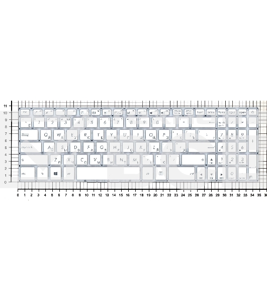 Клавиатура для ноутбука Asus VivoBook 17 X705U белая