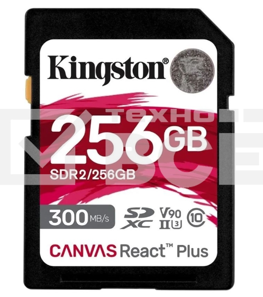 Флеш карта SDXC 256Gb Class10 Kingston SDR2/256Gb Canvas React Plus w/o adapter