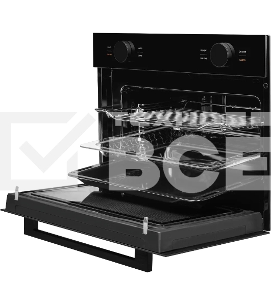 Встраиваемый духовой шкаф Kuppersberg KMW 612 Black с СВЧ, 45 см, 50л, 12 режимов, гидролизная очистка, черный