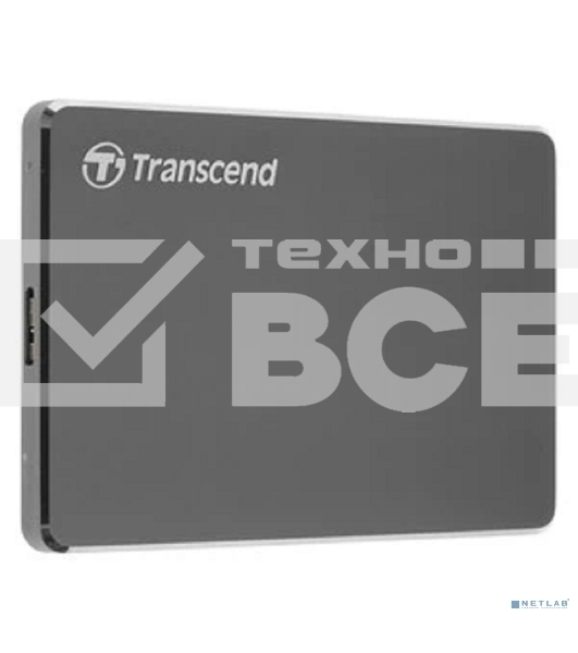 Внешний жесткий диск 2.5' Transcend (TS2TSJ25C3N) 2Tb, USB 3.0, серый, стальной, ультратонкий retail (StoreJet 25)