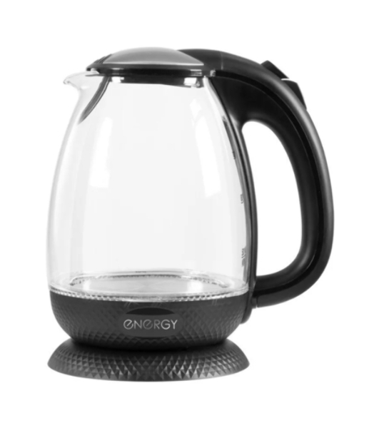 Чайник Energy E-250 (1.7 л) стекло/пластик черный