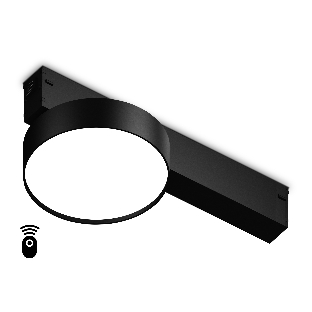 Управляемый светодиодный светильник для шинопровода Magnetic Ambrella light GL1381 BK черный IP20 15W 3000K-6400K 220V 120° D115/232*115*77 (Без ПДУ)