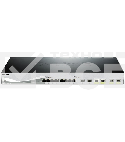 Коммутатор D-Link DXS-1210-12TC, 10 Gigabit Ethernet Smart Switch with 8-port 10GBASE-T + 2-port SFP + 2-port 10GBASE-T/SFP