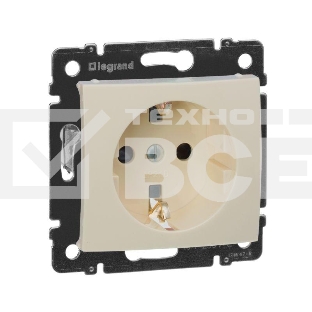 Розетка Legrand 774321 2К+3 со шторками, слон. кость Valena