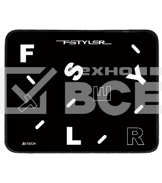 Коврик для мыши A4Tech FStyler FP25 черный/белый 250x200x2мм