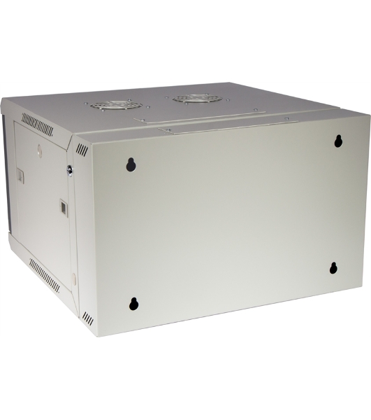 Шкаф настенный серии Pro, 3-секционный, 6U 600x600, стеклянная дверь