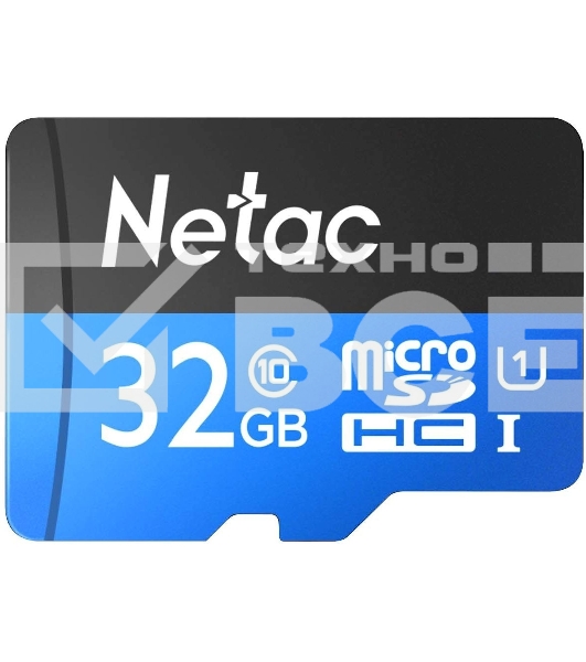 Флеш карта microSDHC 32GB Netac P500 <NT02P500STN-032G-R> (с SD адаптером) 80MB/s