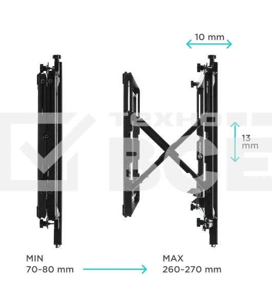 Настенное крепление ONKRON PRO7 Mдля видеостен 40”-70