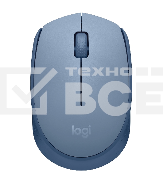 Мышь беспроводная Logitech M171 голубой, 1000 dpi, радиоканал, USB, кнопки - 3