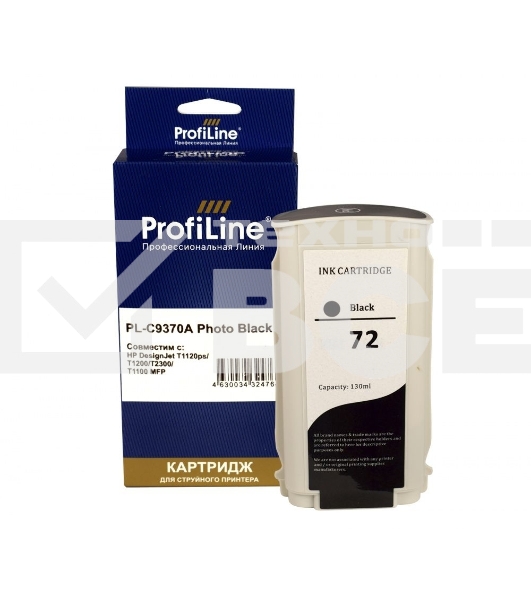 Картридж струйный PL-C9370A (№72) для HP DesignJet T1120ps/T1200/T2300/T1100 MFP Photo Black ProfiLine