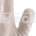 Перчатки трикотажные Сибртех с белым полиуретановым покрытием, размер L, 15 класс вязки, фото2