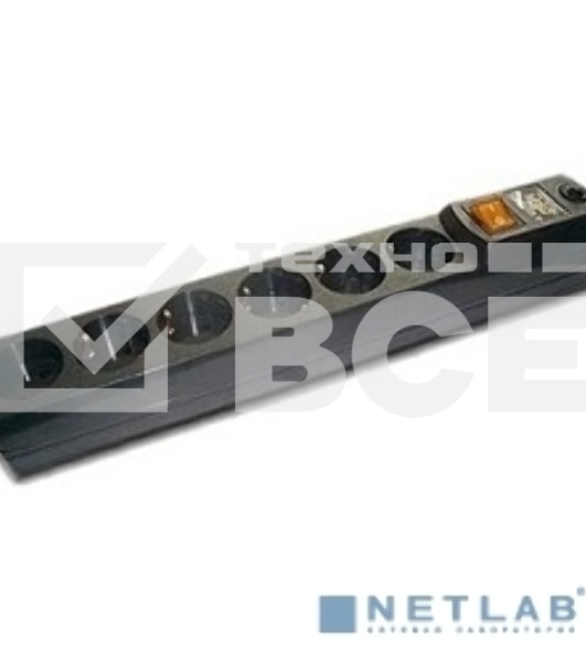 Сетевой фильтр Most H6 5м (6 розеток) черный (коробка)