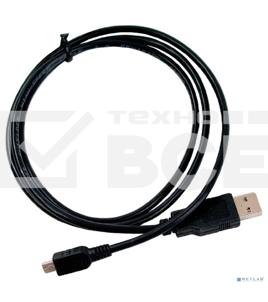 Кабель USB 2.0 A-->mini-B 5P (1м) черный TELECOM/VCOM <TC6911BK-1.0M>