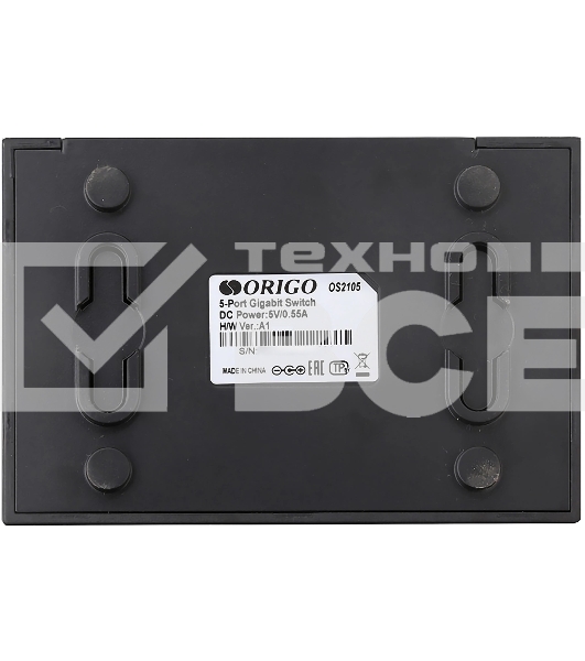 Неуправляемый коммутатор ORIGO OS2105/A1A 5x1000Base-T, корпус пластик