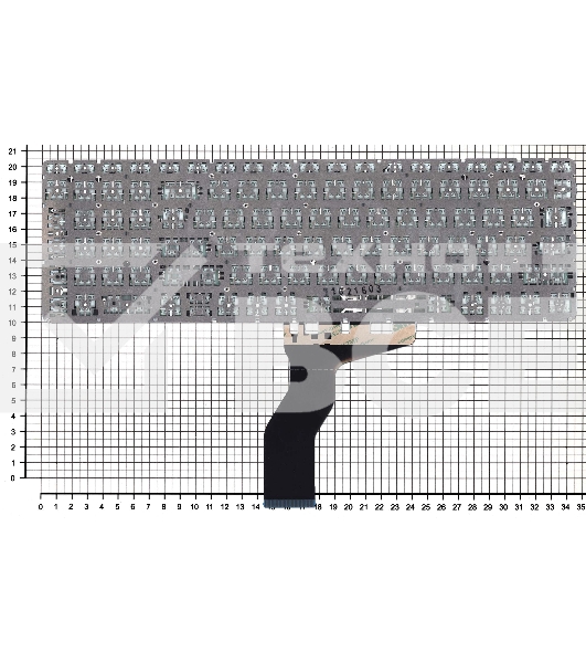 Клавиатура для ноутбука HP Pavilion Power 15-cb000 черная с зеленой подсветкой