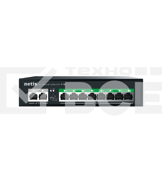 Коммутатор 10PORT NETIS P110GC 10/100/1000M 8POE+2XGE