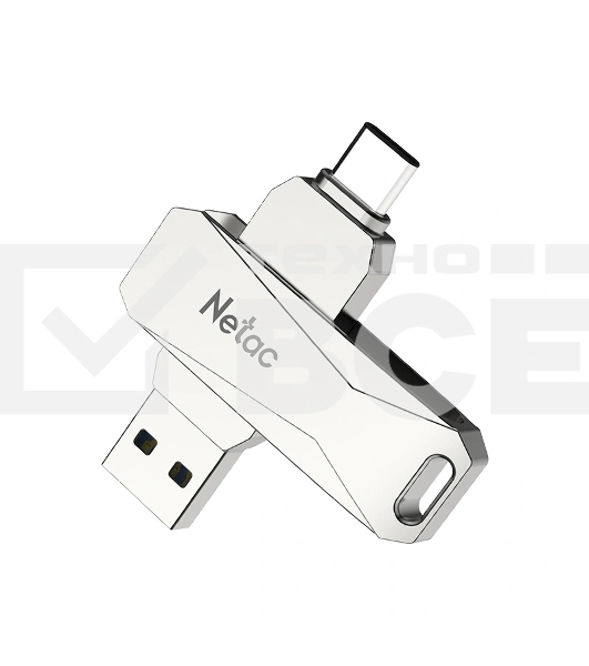 Флеш диск USB Drive Netac U782C NT03U782C-032G-30PN dual USB3.0+TypeC 32GB, retail version