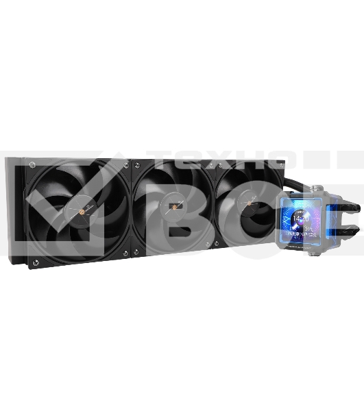 Водяное охлаждение для процессора Thermalright Frozen Warframe Pro 360 черный (360mm / Fans: 3x120mm, 70.84CFM, 29.8dBA, 2000RPM/ Pump height 60mm, 23dBA, 3000RPM, Rad thickness 27mm/ S: 1200, 1700, 1851, 2011, 2066, 115X, AM4, AM5)