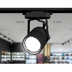 Трековый однофазный светильник со сменной лампой Ambrella light GL5102 BK черный GU10 max 12W, фото 1