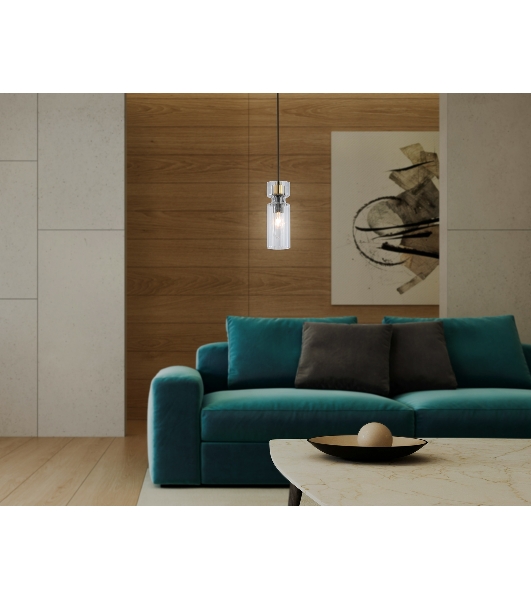 Светильник Ambrella light LH56111 BK/BS/CL черный/латунь/прозрачный E14 max 40W D65*1500