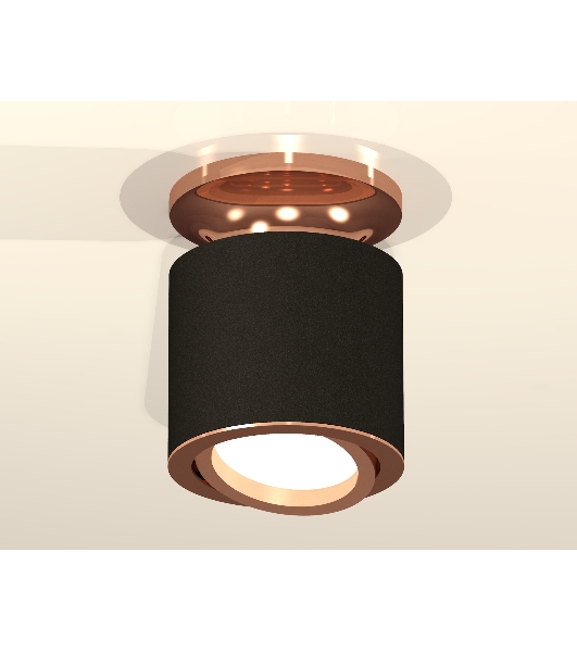 Светильник Ambrella Light XS7402120 SBK/PPG черный песок/золото розовое полированное MR16 GU5.3 (N7930, C7402, N7005)