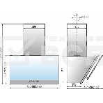 Вытяжка каминная Elikor Рубин S4 90П-700-Э4Д антрацит/черное стекло управление: кнопочное (1 мотор), фото 1