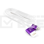 Кабель Gembird  USB 2.0 Cablexpert CC-ApUSBp1m, AM/Lightning 8P, 1м, силиконовый шнур, разъемы фиолетовый металлик, пакет, фото6