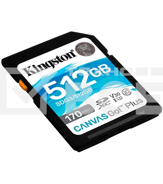 Флеш карта SD 512GB Kingston SDXC Class 10 UHS-I U3 V30 Canvas Go Plus 170MB/s