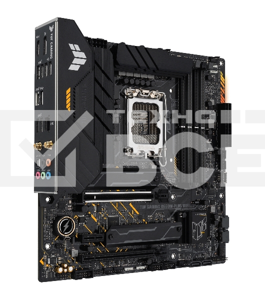 Материнская плата ASUS TUF GAMING B660M-PLUS WIFI, LGA 1700, Intel B660, 4xDDR5, 4xSATA, 2xM.2, 1xPCIe 5.0 x16, 1xPCIe 3.0 x4, 1xPCIe x1, 1xDP, 1xHDMI, 1x 2.5Gb LAN, 4xUSB-A 3.2 Gen 2, 1xUSB-A 3.2 Gen 1, 2xUSB 2.0, 1xUSB-C 3.2 Gen 2x2, 5x3.5 мм, 7.1, mATX