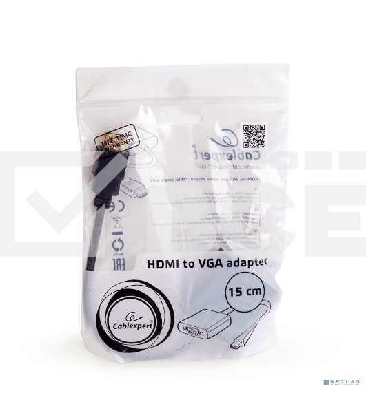 Переходник Gembird-Cablexpert Переходник HDMI-VGA, 19M/15F (A-HDMI-VGA-03)
