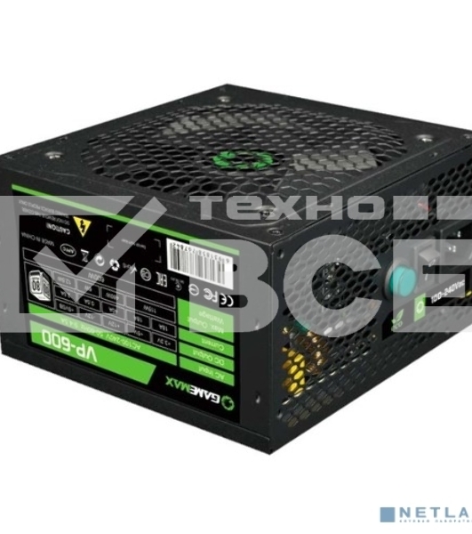 Блок питания GameMax VP-600-RGb, 600Вт, 80 PLUS Bronze, 120мм, черный