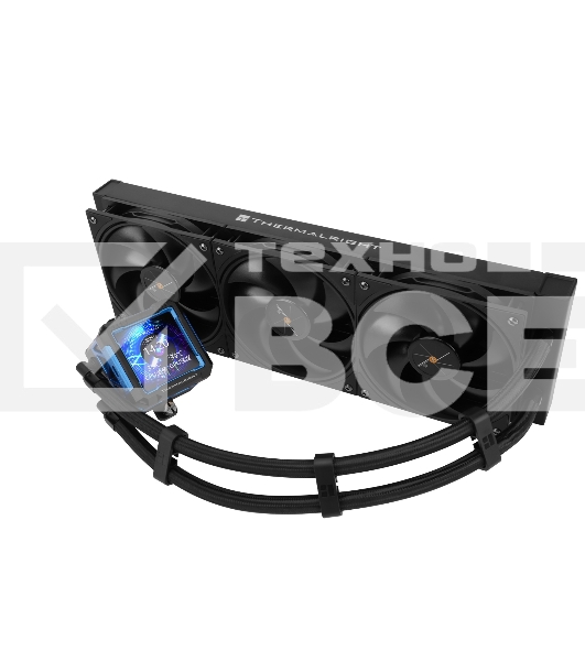 Водяное охлаждение для процессора Thermalright Frozen Warframe Pro 360 черный (360mm / Fans: 3x120mm, 70.84CFM, 29.8dBA, 2000RPM/ Pump height 60mm, 23dBA, 3000RPM, Rad thickness 27mm/ S: 1200, 1700, 1851, 2011, 2066, 115X, AM4, AM5)
