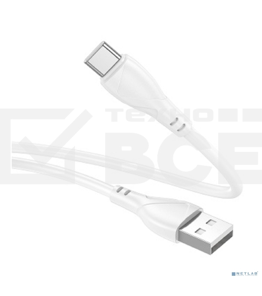 Дата-кабель BOROFONE BX121/USB кабель Type-C/1m/3A/белый