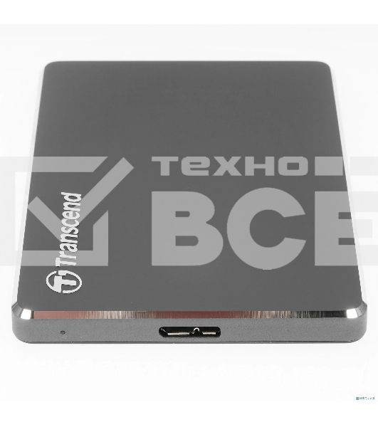 Внешний жесткий диск 2.5' Transcend (TS2TSJ25C3N) 2Tb, USB 3.0, серый, стальной, ультратонкий retail (StoreJet 25)