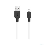 Кабель USB 2.0 HOCO X21, силиконовая оплетка, AM/Lightning M, бело-черный, 1м, фото7
