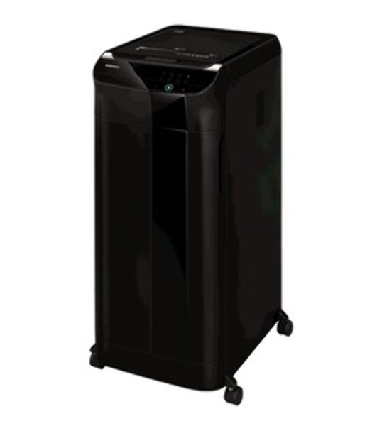 Шредер Fellowes AutoMax 450C черный с автоподачей (секр.P-4) фрагменты 450лист. 68лтр. скрепки скобы пл.карты CD