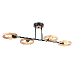 Светильник Ambrella light TR8248/4 BK/LWD черный/светлое дерево E27/4 max 40W 840*360*220, фото6
