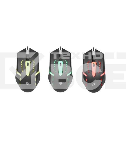 Мышь проводная Defender Flash MB-600L черный, 1200 dpi, USB, кнопки - 4