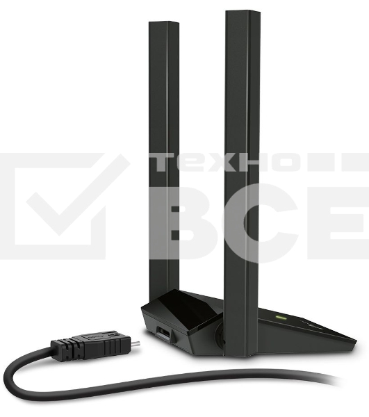 Адаптер TP-Link AC1300Mbps Dual-band High-Gain wireless USB adapter, 867Mbps at 5G and 400Mbps at 2.4G, two high gain antennas, USB 3.0, USB extension cable, support wave 2 MU-MIMO, full compatible with Windows and macOS.