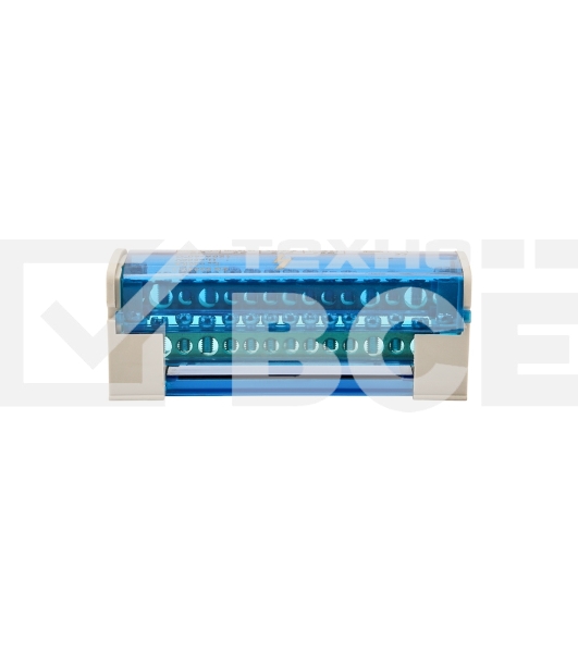 Шина на DIN-рейку в корпусе (кросс-модуль) 2х15 Rexant