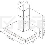 Вытяжка Jetair TOUCH IX/A/90 Декоративный дизайн, Т-образная, 90 см, 3-позиционное ротационное управление, 1200 куб. м. , нержавеющая сталь, фото 1