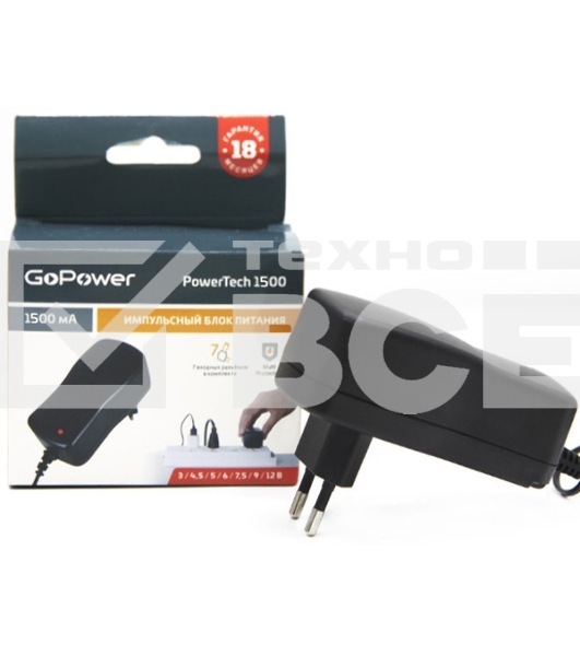 Блок питания GoPower PowerTech 1500 универсальн. импульсный (1/50)