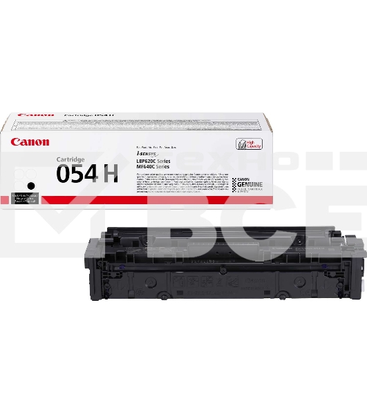 Картридж лазерный CANON 054H BK черный, увеличенной емкости для Canon i-Sensys LBP621Cw, Canon i-Sensys LBP621, Canon i-Sensys LBP623Cdw, Canon i-Sensys LBP623, Canon i-Sensys MF641Cw, Canon i-Sensys MF641, Canon i-Sensys MF643Cdw, Canon i-Sensys MF643, C