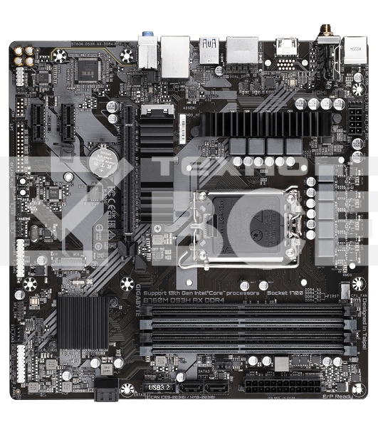 Материнская плата Gigabyte B760M DS3H AX DDR4, LGA 1700, Intel B760, 4xDDR4, 4xSATA, 2xM.2, 1xPCI-E 4.0 x16, 2xPCI-E 4.0 x1, 1xHDMI, 2xDP, 1x 2.5Gb LAN, 3xUSB 3.2 Gen 1, 2xUSB 2.0, 3x3.5 мм, 7.1, Micro-ATX