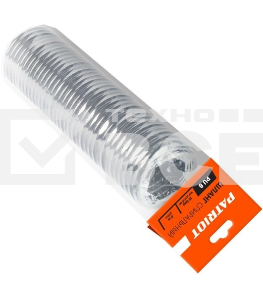 Шланг спиральный для пневмоинструмента PATRIOT PU 86x8мм полиамид быстросъем.