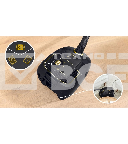 Пылесос Bosch BGL38GOLD черный/золотистый, 600/1700 Вт, уборка сухая, пылесборник мешок 4 л