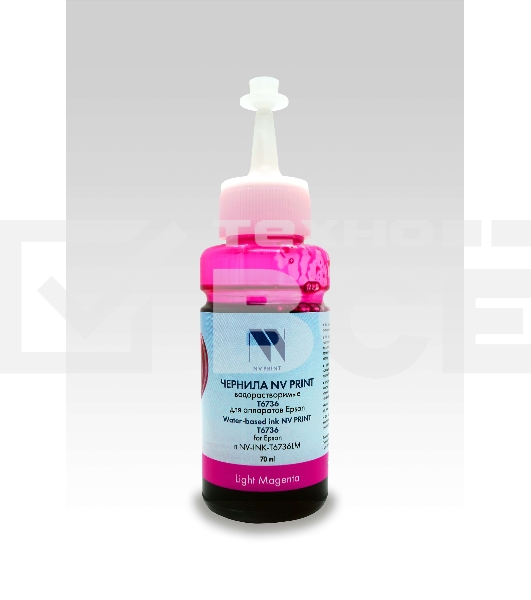 Чернила NV PRINT T6736 (C13T67364A) для Epson L800, L805, L810, L8158, L850, L1800 (70 ml) Light Magenta